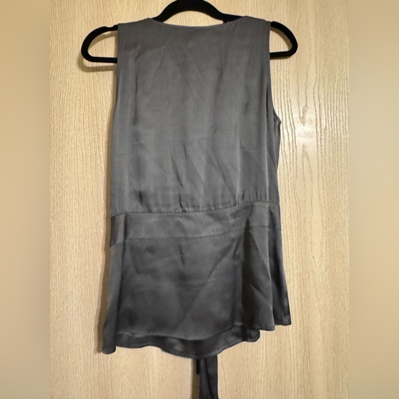 Tory Burch Gray Black Silk  Sleeveless Top - Picture 6 of 6